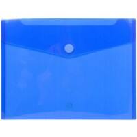 Exacompta Document Wallet 56422E A4 Velcro fastener PP (Polypropylene) Portrait and Landscape 24.5 (W) x 33.5 (D) x 1.2 (H) cm Blue Pack of 5
