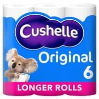 Cushelle Original  Toilet Roll 2 Ply 101536 Pack of 6 Rolls