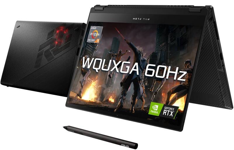 ASUS ROG X13 Laptop 34 cm (13.4") AMD Ryzen 95980HS 4.8 GHz 16 GB 1 TB 1 TB NVIDIA GeForce RTX 3050 Ti Windows 10 Pro Black