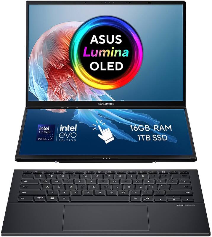 ASUS Zenbook Laptop 35.6 cm (14") 2nd Gen 255H 5.1 GHz 16 GB 1 TB 1 TB Windows 11 Home Grey