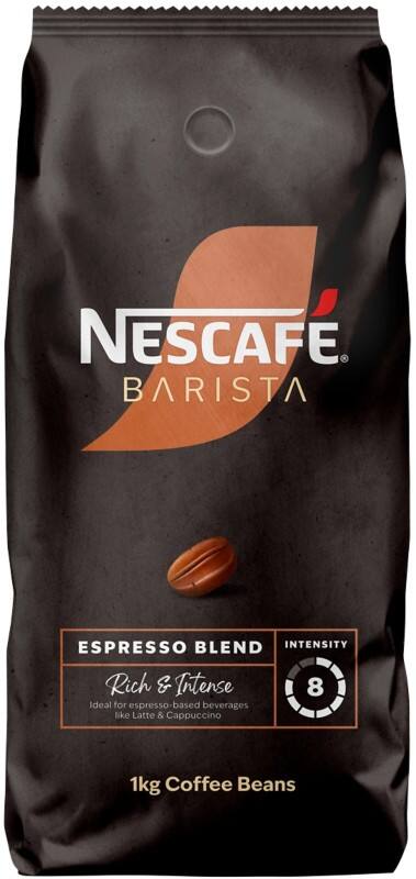 Nescafe Barista Espresso Blend Rich and Intense Coffee Beans 8 Medium 1 Kg