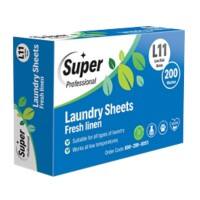 Super Professional Products Laundry Sheets Fresh ocean Pack of 100