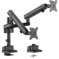 ACT Office Solid Pro Dual Monitor Arm Desk Mount Height Adjustable 2.8 cm x 65.5 cm x 110 cm Black 35" mechanical spring, 2 monitors