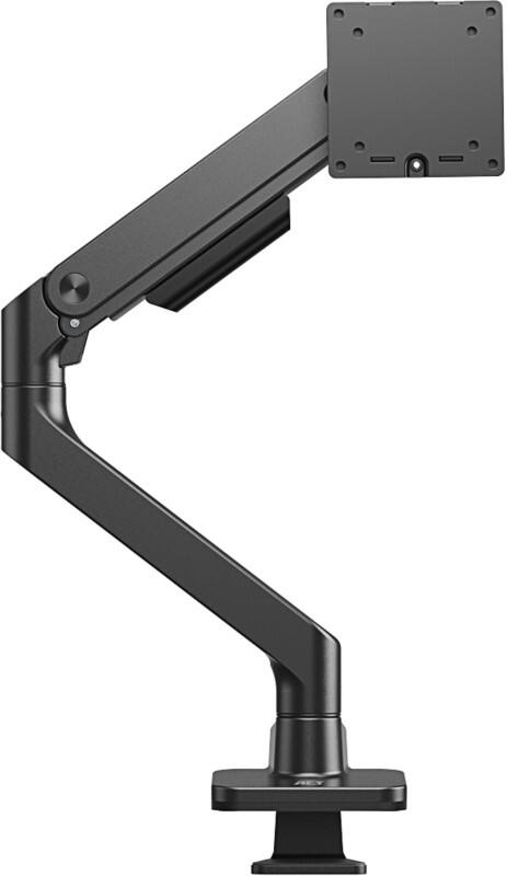 ACT Office Premium Single Monitor Arm Desk Mount Height Adjustable 1.2 cm x 53 cm x 59 cm Black 49" gas spring, 1 monitor