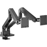 ACT Office Premium Dual Monitor Arm Desk Mount Height Adjustable 13.5 cm x 53 cm x 108 cm Black 35" gas spring, 2 monitors