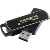 Integral Flash Drive 16 GB USB Type-A Black, Gold