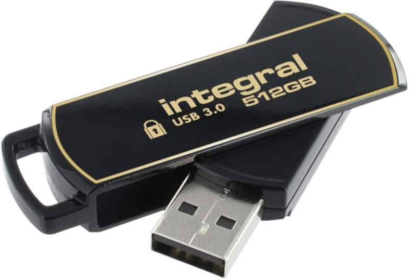 Integral Flash Drive 512 GB USB Type-A Black, Gold