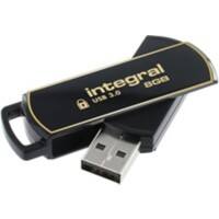 Integral Flash Drive 8 GB USB Type-A Black, Gold