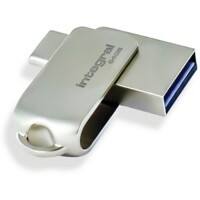 Integral Flash Drive 64 GB USB Type-A, USB Type-C Silver