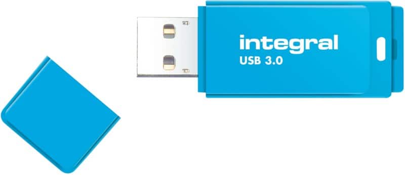 Integral Flash Drive 8 GB USB Type-A Blue, Yellow,Orange Pack of 3