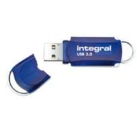 Integral Flash Drive 32 GB USB Type-A Blue, Silver Pack of 3