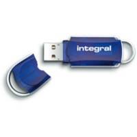 Integral Flash Drive 64 GB USB Type-A Blue, Silver Pack of 3