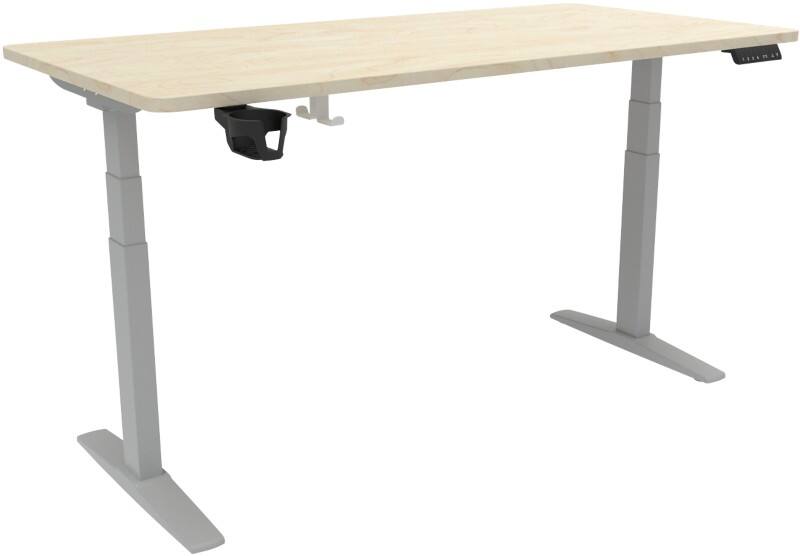 Viking Realspace Electric Height-Adjustable Sit Stand Desk Maple 1600 (W) x 800 (D) x 1300 (H) mm Melamine Steel