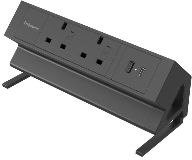 Fellowes Power Unit for Desk USB-A & USB-C 2-way 2m Black