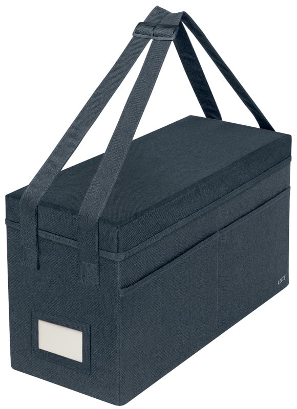 Leitz Fabric Storage Plastic Hot Desking Work Bag With Lid Grey 200 x 465 x 260 (mm)