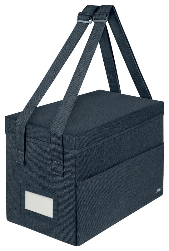 Leitz Fabric Storage Plastic Hot Desking Work Bag With Lid Grey 200 x 355 x 235 (mm)