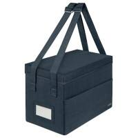 Leitz Fabric Compact Hot Desking Work Bag with Lid 6724 Foldable With Carry Handles Grey 200 x 235 x 355 mm