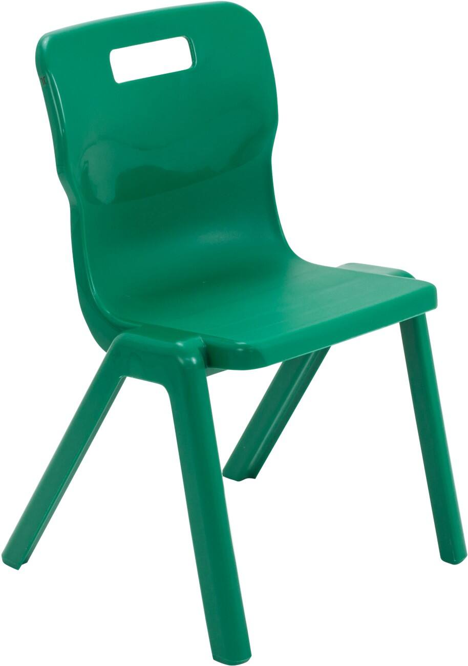 TITAN ONE-PIECE Chair Plastic Without armrest Green T4-GN 430 x 430 x 107 mm 8-11 years