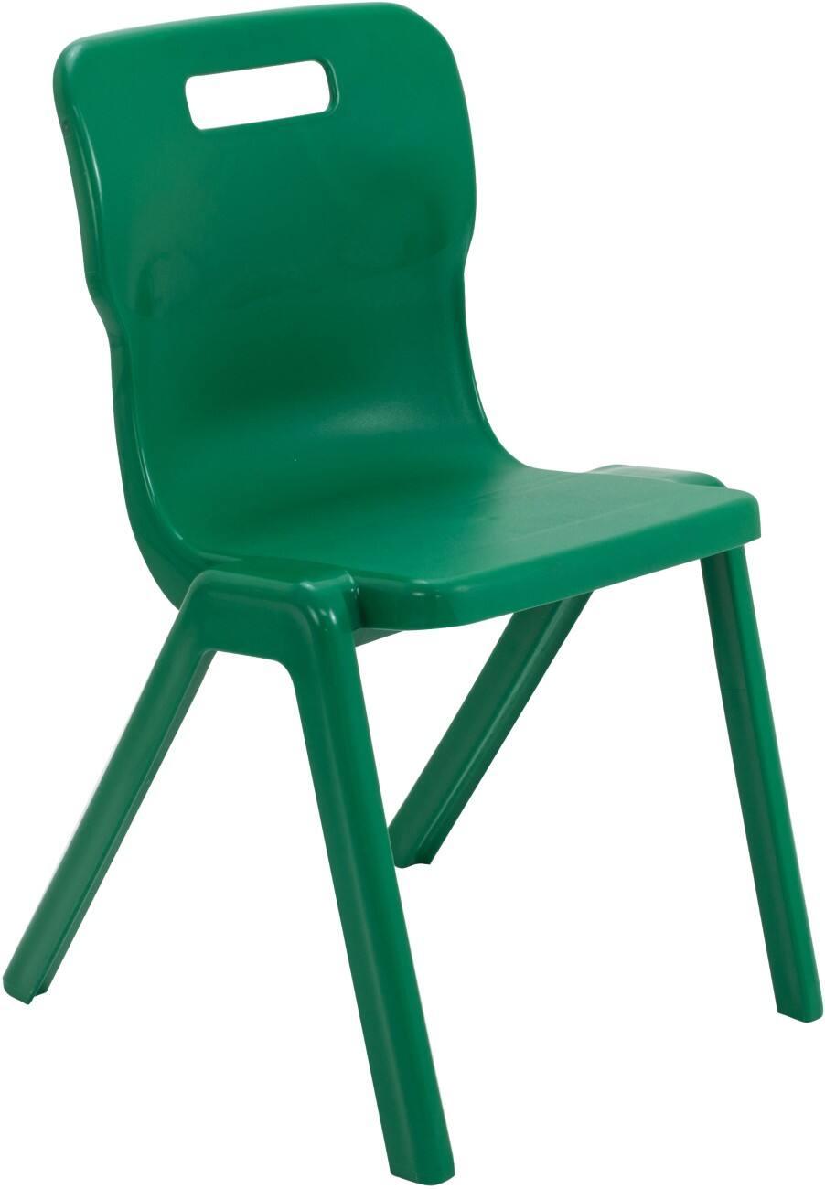 TITAN ONE-PIECE Chair Plastic Without armrest Green T6-GN 470 x 530 x 158 mm 14+ years