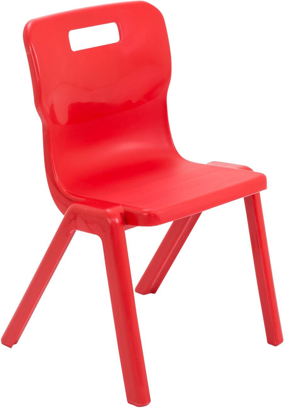 TITAN ONE-PIECE Chair Plastic Without armrest Red T4-R 430 x 430 x 107 mm 8-11 years