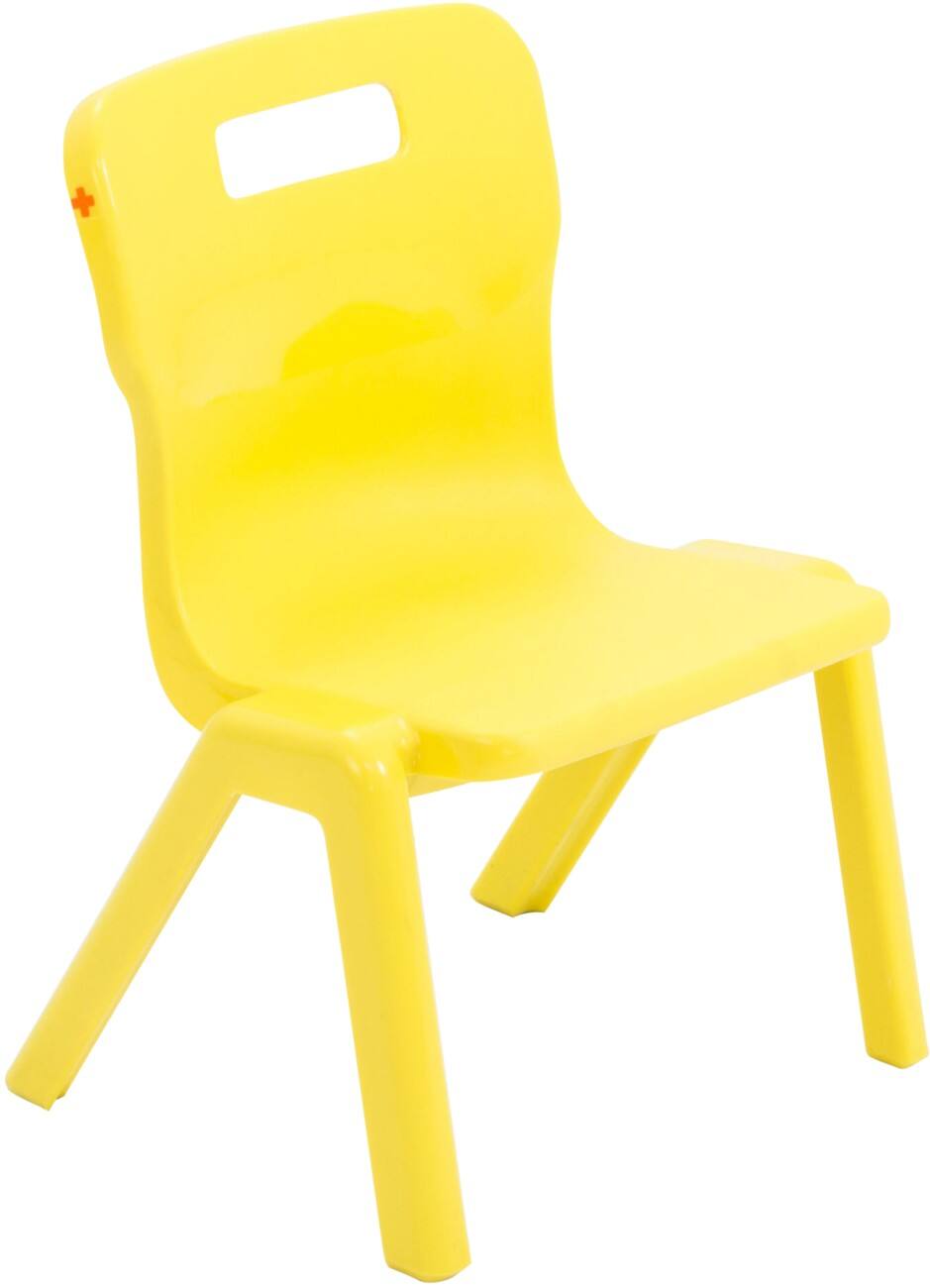 TITAN ONE-PIECE Chair Plastic Without armrest Yellow T1-Y 360 x 310 x 97 mm 3-4 years