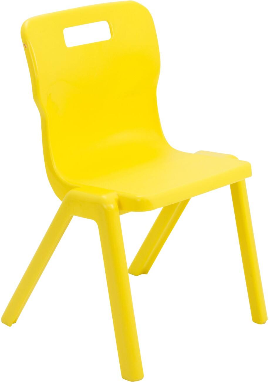 TITAN ONE-PIECE Chair Plastic Without armrest Yellow T4-Y 430 x 430 x 107 mm 8-11 years