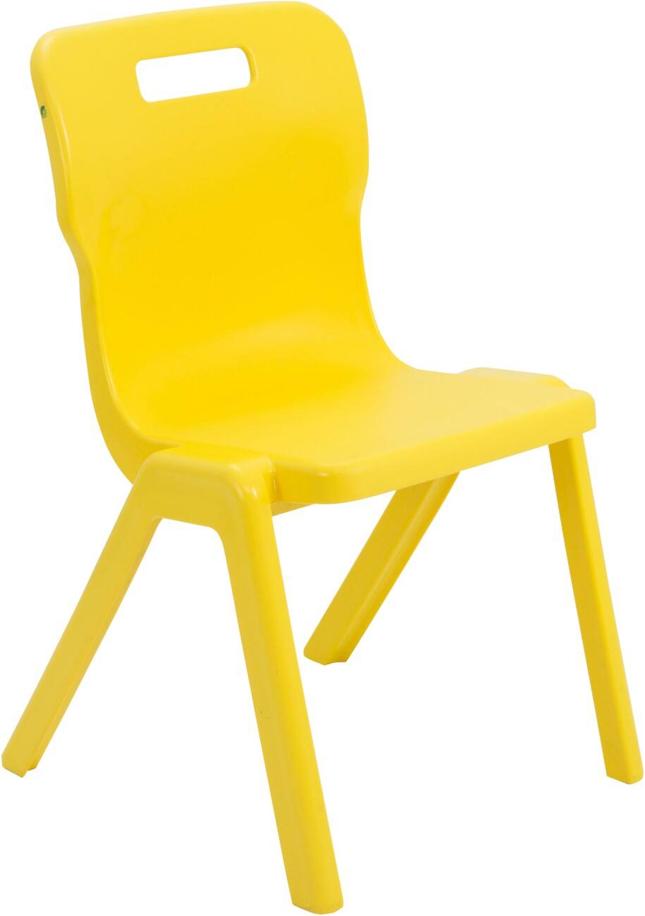 TITAN ONE-PIECE Chair Plastic Without armrest Yellow T5-Y 470 x 500 x 115 mm 11-14 years