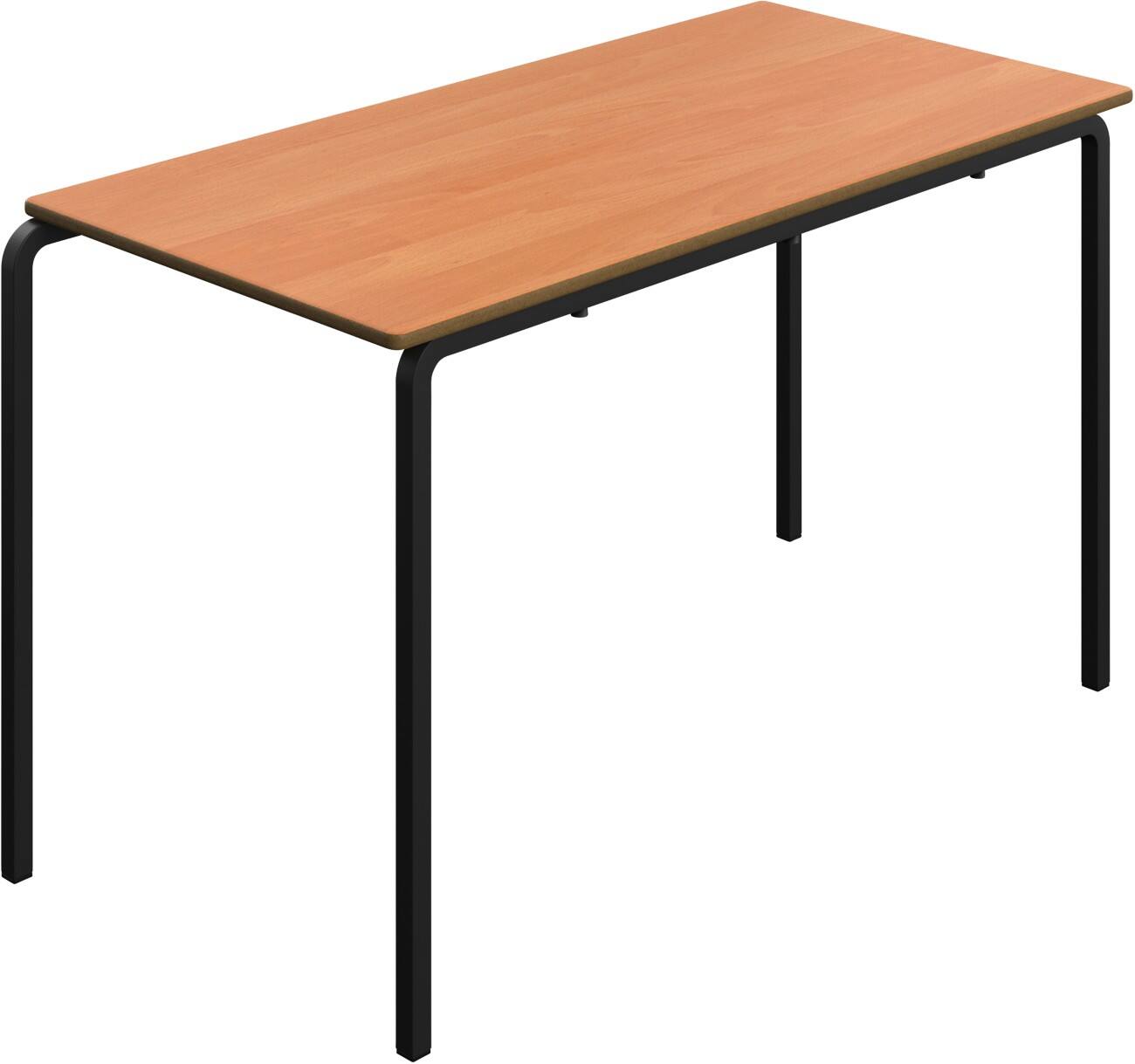 TITAN Rectangular Table MDF (Medium-Density Fibreboard) Brown Black 1,200 x 600 x 710 mm 11-14 years