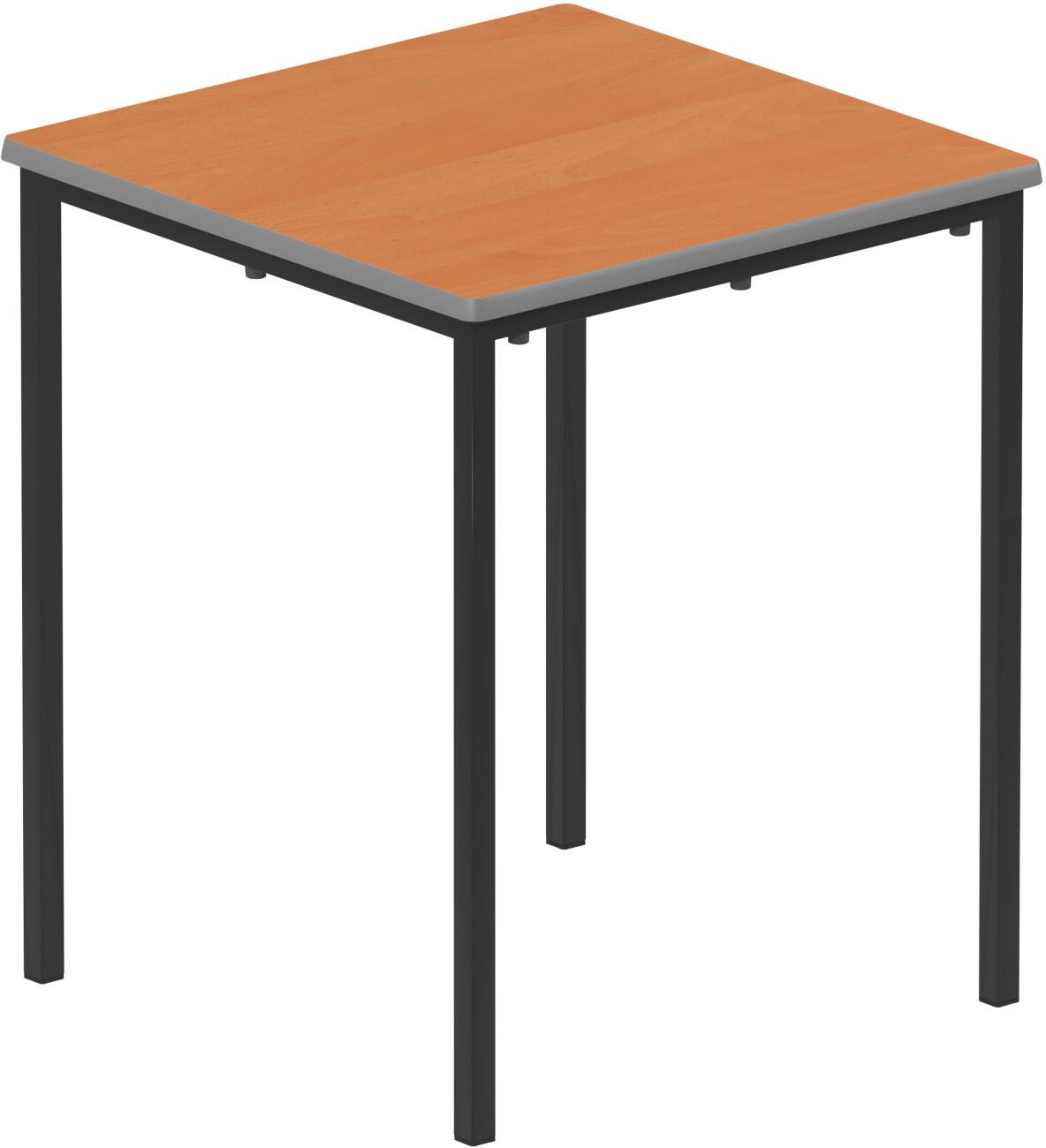 TITAN Square Table MDF (Medium-Density Fibreboard) Brown Black 600 x 600 x 710 mm 11-14 years