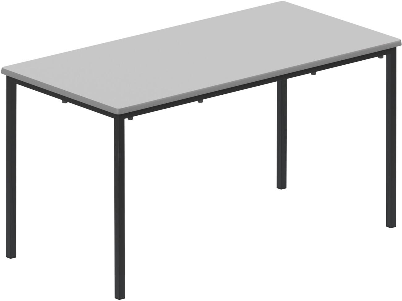 TITAN Rectangular Table MDF (Medium-Density Fibreboard) Grey Black 1,200 x 600 x 640 mm 8-11 years