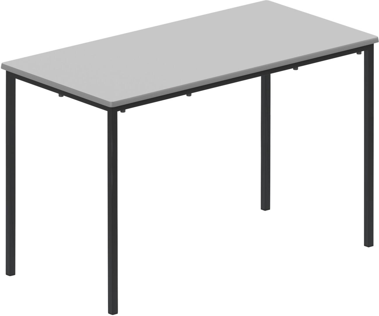TITAN Rectangular Table MDF (Medium-Density Fibreboard) Grey Black 1,200 x 600 x 760 mm 14+ years