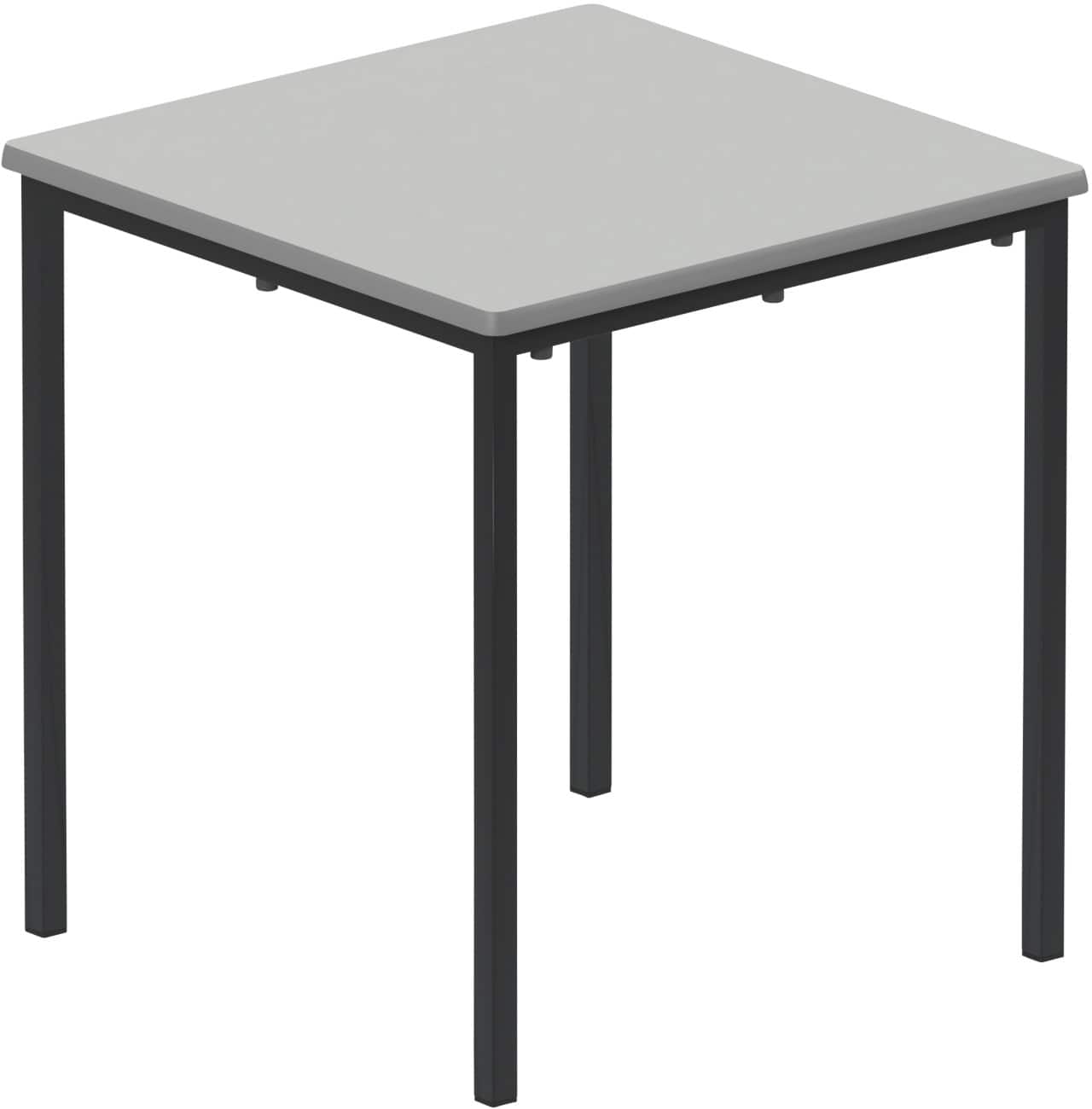 TITAN Square Table MDF (Medium-Density Fibreboard) Grey Black 600 x 600 x 640 mm 8-11 years