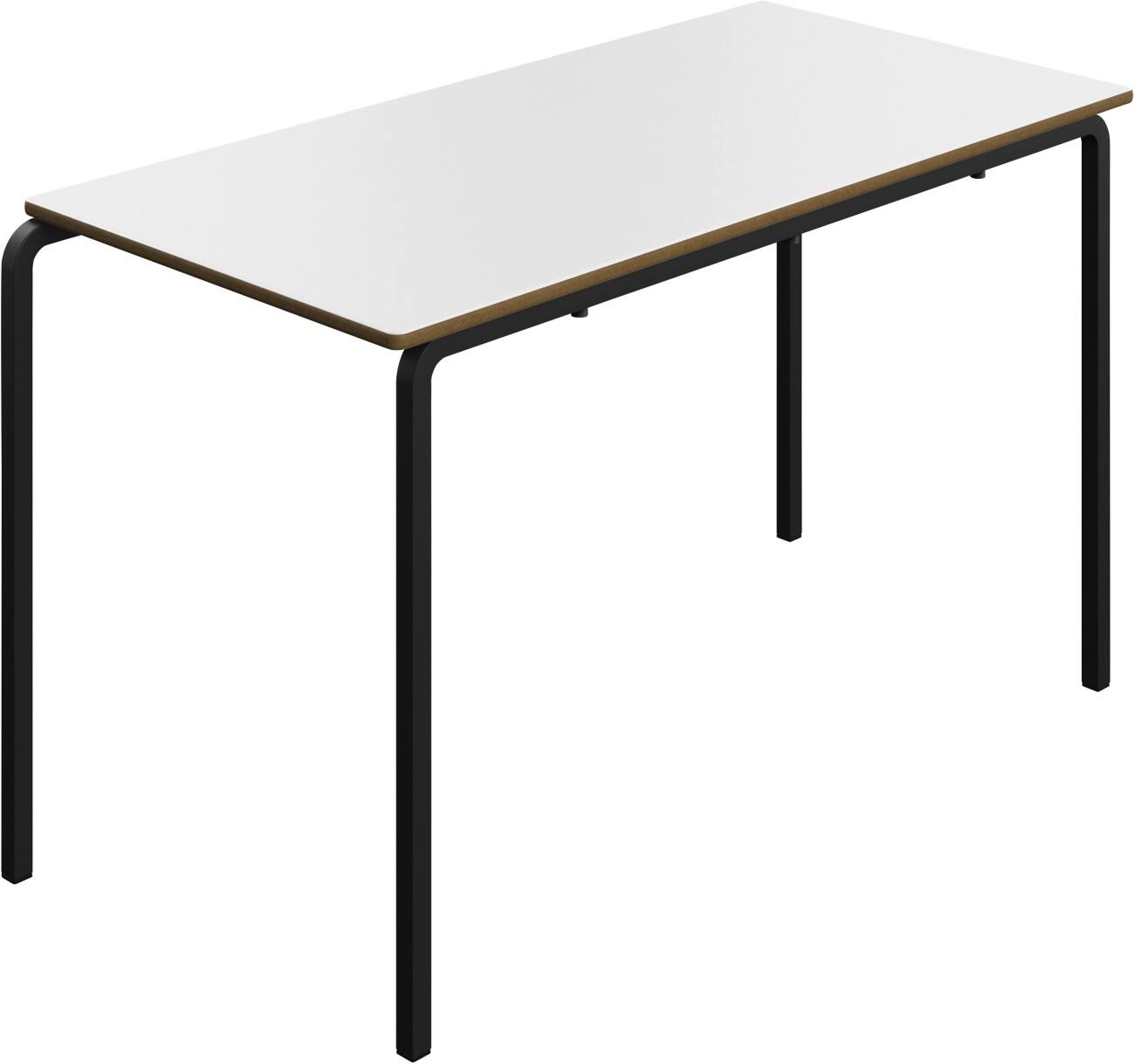 TITAN Rectangular Table MDF (Medium-Density Fibreboard) White Black 1,200 x 600 x 710 mm 11-14 years