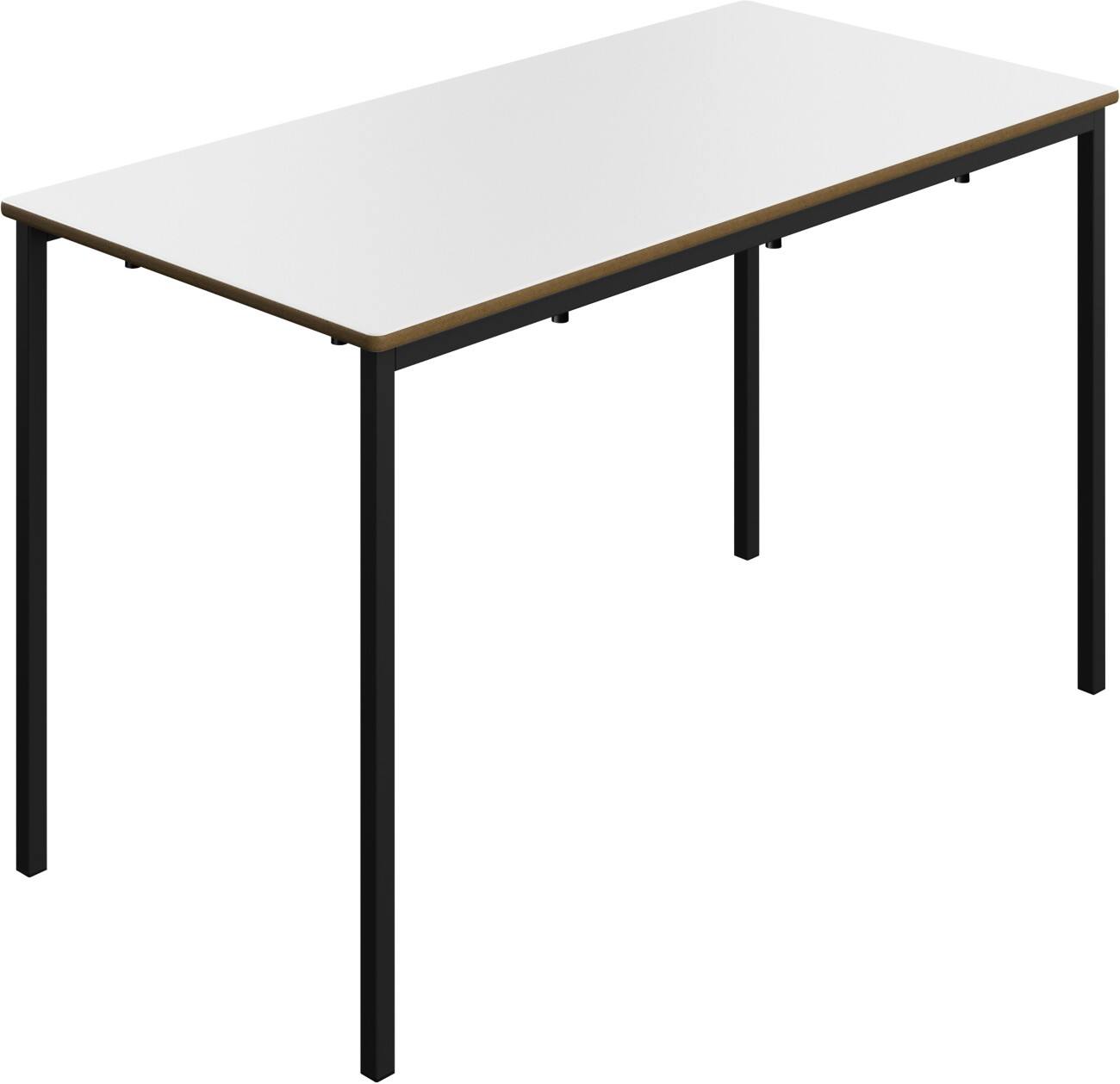 TITAN Rectangular Table MDF (Medium-Density Fibreboard) White Black 1,200 x 600 x 710 mm 11-14 years