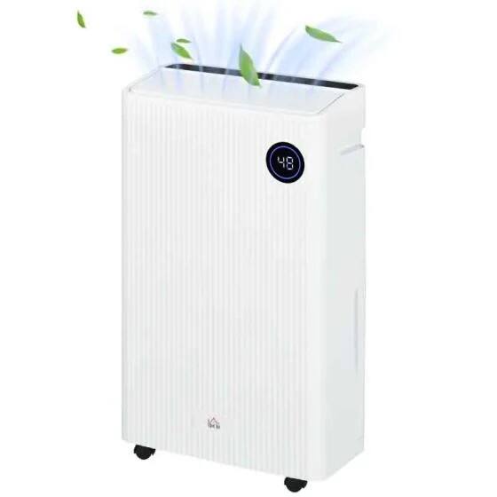 HOMCOM Portable Dehumidifier with Air Purifier Filter 16L White 821-024V70WT