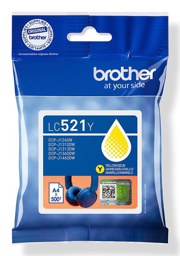 Brother LC521Y Original Ink Cartridge Yellow