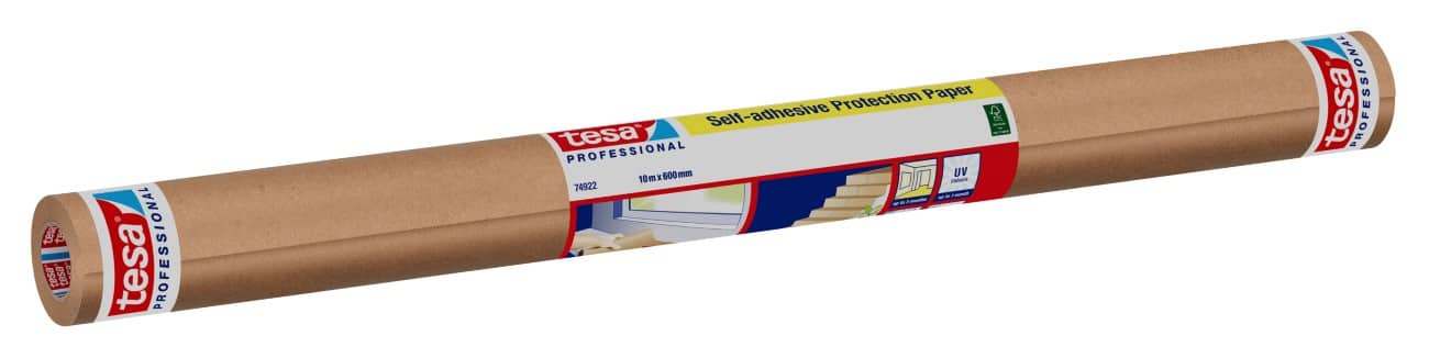 tesa Professional Kraft Paper Tape Self-adhesive 10m x 600mm