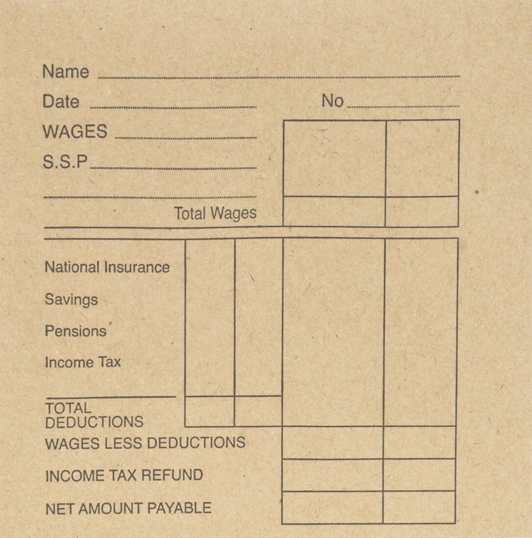 Bong Self Seal Wageslip Envelopes Brown 102 mm (H) Plain Pack of 1000