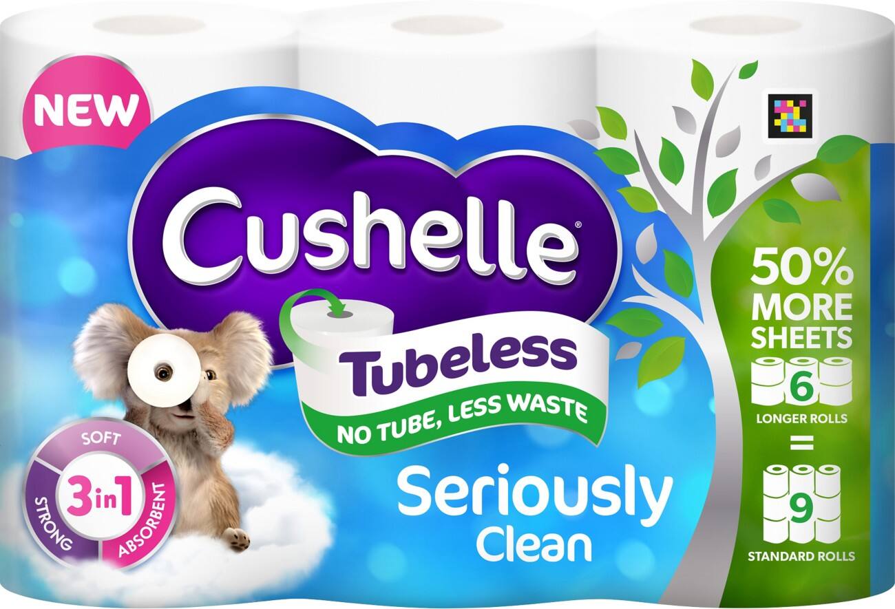Cushelle  Toilet Roll 2 Ply 101923 6 Pieces