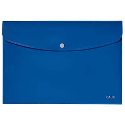 Leitz Recycle Document Wallet 4678 A4 CO2 Compensated Blue 80% Recycled Plastic