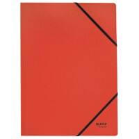 Leitz Recycle Card Folder with Elastic Bands 3908 A4 CO2 Compensated Red 100% Recycled Card