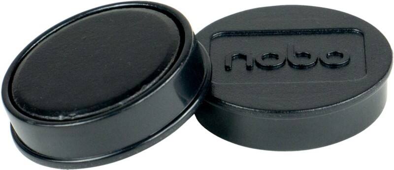 Nobo Whiteboard Magnets Black 0.8 kg Bearing Capacity 32 mm Pack of 10