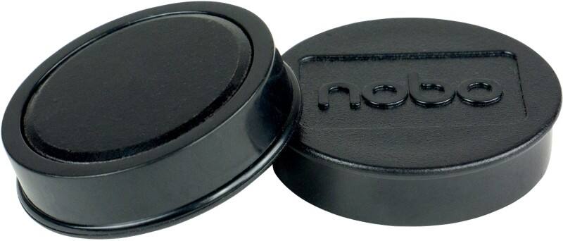 Nobo Whiteboard Magnets Black 1.5 kg Bearing Capacity 38 mm Pack of 10