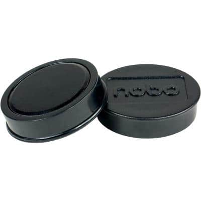 Nobo Whiteboard Magnets 1915305 38 mm Round Black Pack of 10