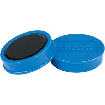 Nobo Whiteboard Magnets Blue 1.5 kg bearing-capacity 38 mm Pack of 10