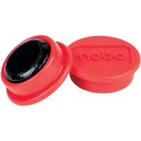 Nobo Whiteboard Magnets Red 0.3 kg bearing-capacity 24 mm Pack of 10