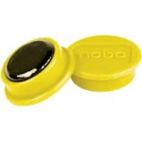 Nobo Whiteboard Magnets Yellow 0.3 kg Bearing Capacity 24 mm Pack of 10