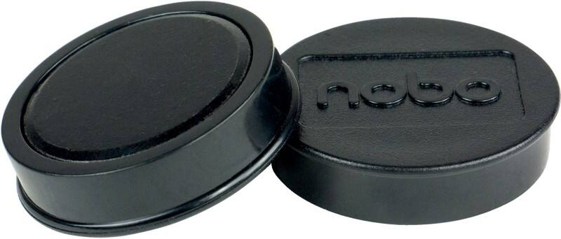 Nobo Whiteboard Magnets Black 2.5 kg Bearing Capacity 38 mm Pack of 10