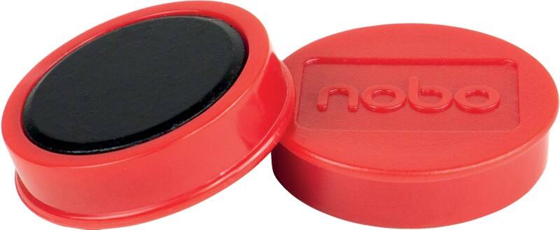 Nobo Whiteboard Magnets Red 2.5 kg Bearing Capacity 38 mm Pack of 10