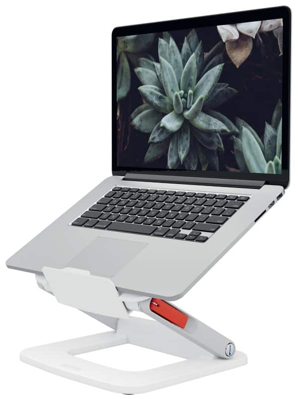 Leitz Ergo Ergonomic Height Adjustable Multi-Angle Cooling Laptop Stand 6424 Up to 15" White